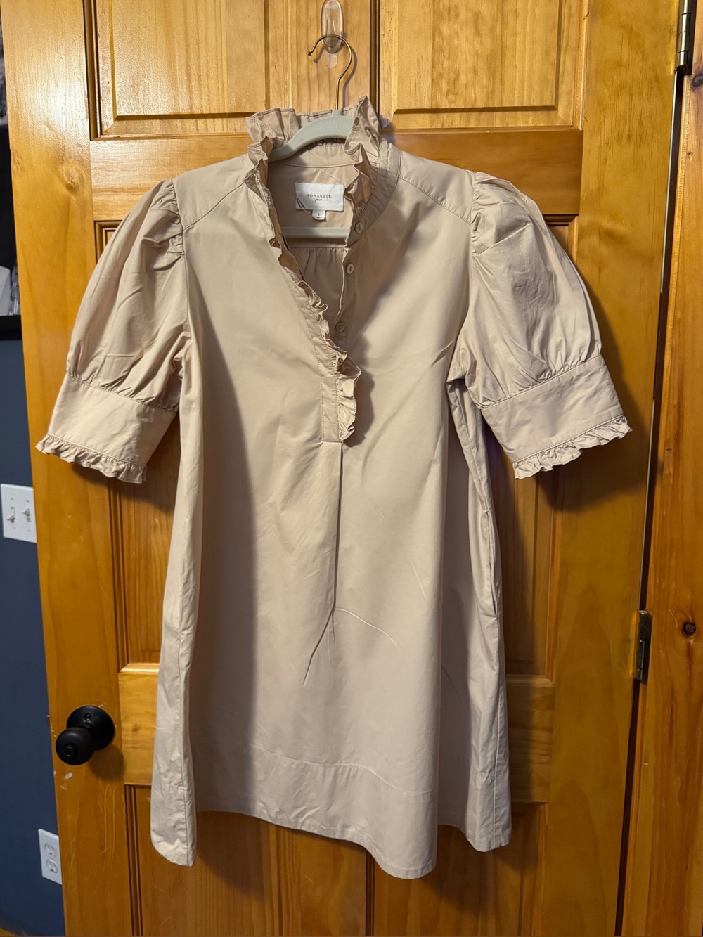 POMANDER PLACE (Tuckernuck) Tan Gracelyn Mini Dress, Size L